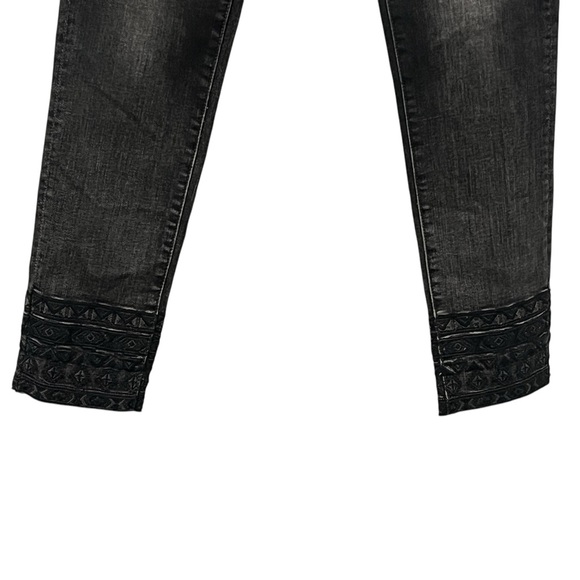 Driftwood Black Jackie Embroidered Ankle Jeans Size 27 High Rise - Picture 7 of 11
